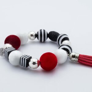BRACCIALE ELASTICO AGATA BIANCA SFACCETTATA